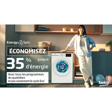 Lave linge hublot BEKO EnergySpin BM3WFU48411B