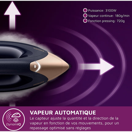 Centrale vapeur PHILIPS PSG9030/20 noir et rose doré 1,8L