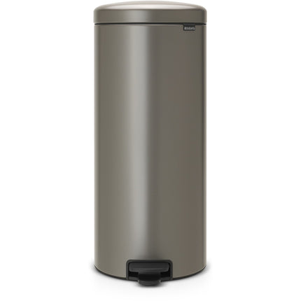 Poubelle de cuisine manuelle BRABANTIA à pédale NewIcon 30L Platinium