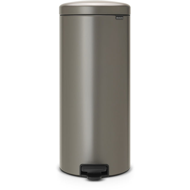 Poubelle de cuisine manuelle BRABANTIA à pédale NewIcon 30L Platinium