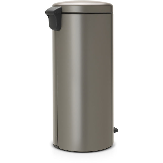 Poubelle de cuisine manuelle BRABANTIA à pédale NewIcon 30L Platinium