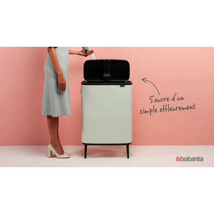 Poubelle de cuisine tri sélectif BRABANTIA Bo Touch Bin Hi 2x30L
