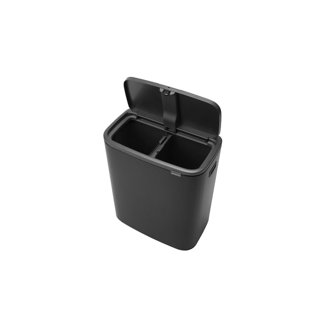 Poubelle de cuisine tri sélectif BRABANTIA Bo Touch Bin 2x30L Matt Black