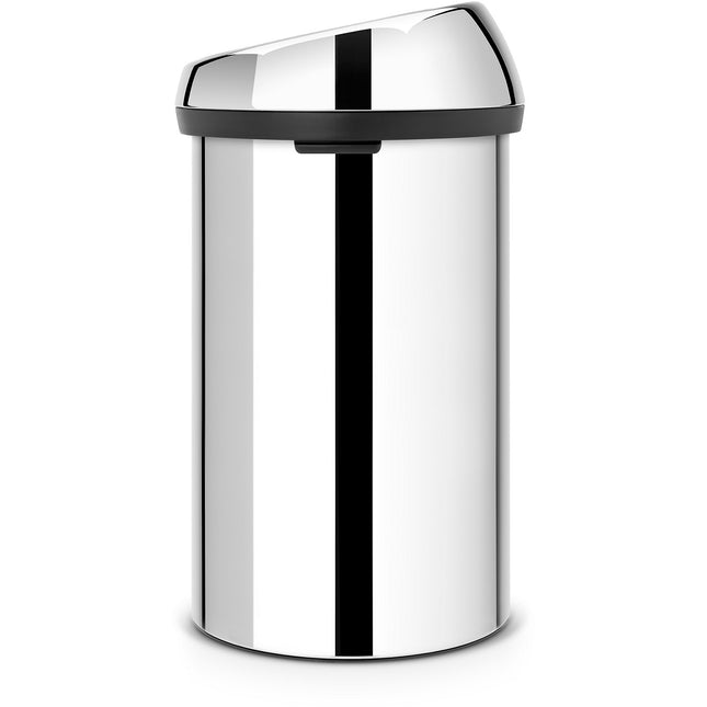 Poubelle de cuisine manuelle BRABANTIA 60 L Touch Bin Brilliant steel