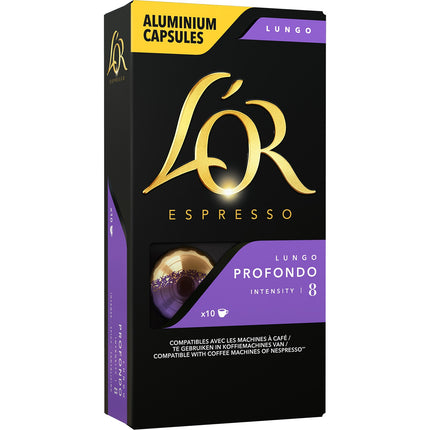 Capsules L'OR Espresso Café Lungo Profundo 8 X10