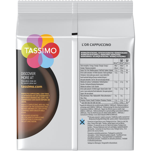 Dosette TASSIMO Café L'OR Cappuccino X8