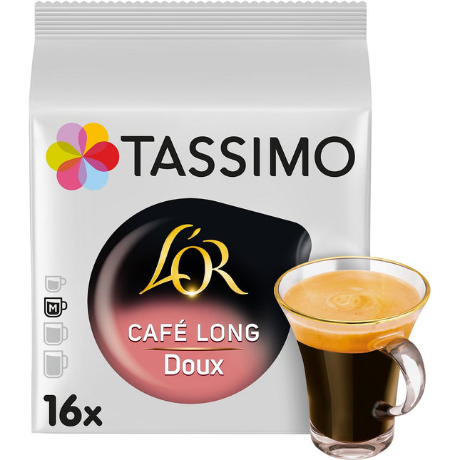 Capsules TASSIMO Café Long DOUX x16