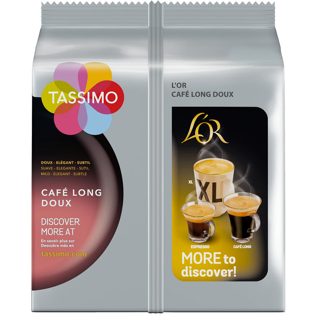 Capsules TASSIMO Café Long DOUX x16