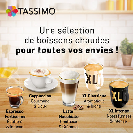 Capsules TASSIMO Café Long DOUX x16