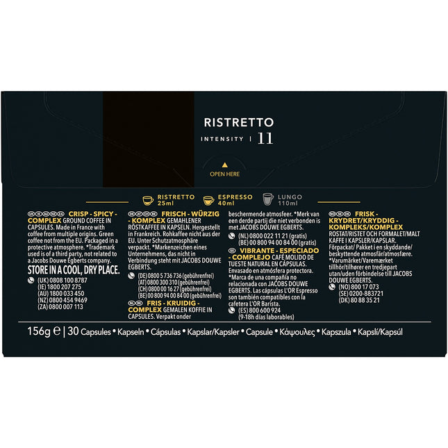 Capsules L'OR Espresso RISTRETTO x30 156g