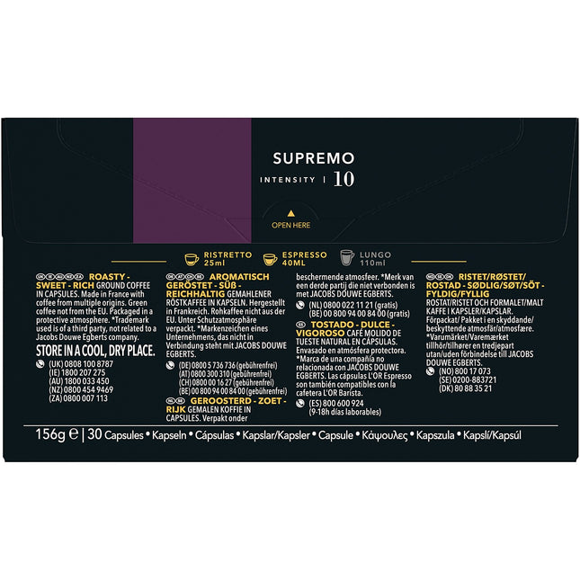 Capsules L'OR Espresso SUPREMO x30 156g