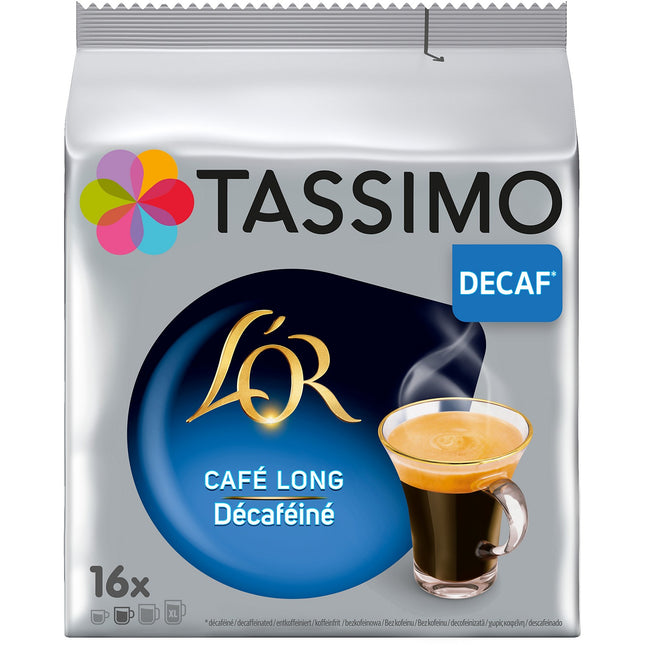 Capsules TASSIMO Café Long DECAFEINE x16