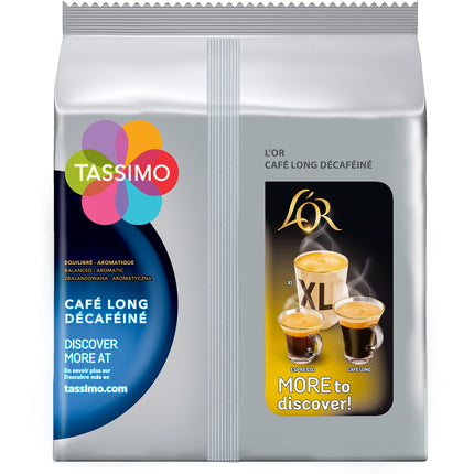 Capsules TASSIMO Café Long DECAFEINE x16