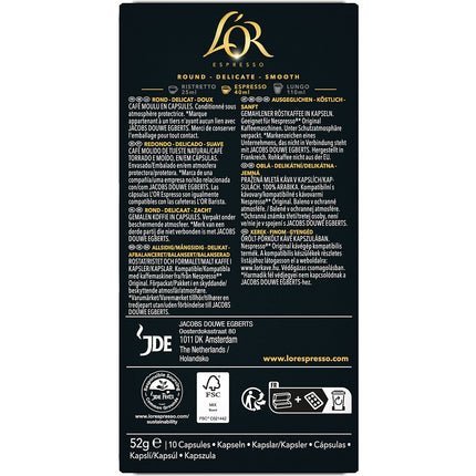 Capsules L'OR Espresso BIONDO x10