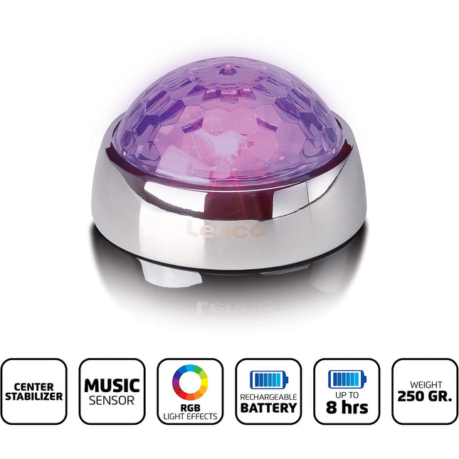 Centreur LENCO Stabilisateur vinyle avec effet lumineux