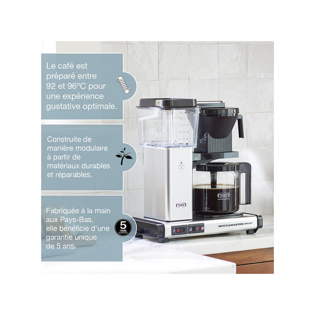 Cafetière filtre MOCCAMASTER Polished Silver
