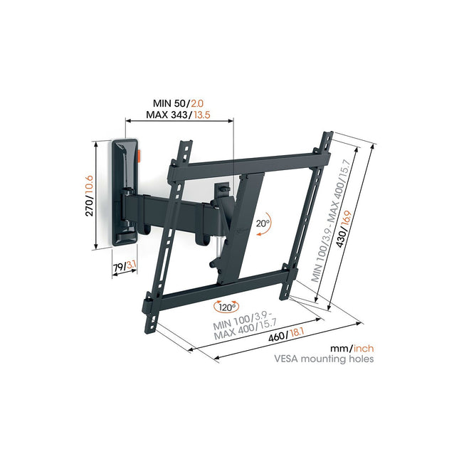 Support mural TV VOGEL'S COMFORT TVM 3428 32-65''