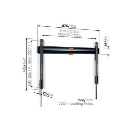 Support mural TV VOGEL'S COMFORT TVM 3608 40-100''