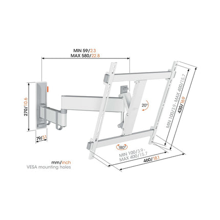 Support mural TV VOGEL'S COMFORT TVM 3648 40-77''