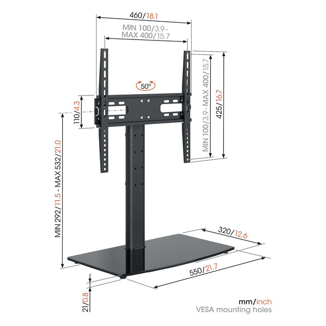 Pied TV VOGEL'S pour meuble MS3085-C1
