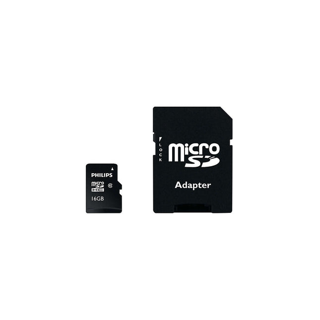 Carte Micro SD PHILIPS Micro SDHC CLASS 10 16Go + Adapt