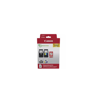 Cartouche d'encre CANON Pack de 2 Originales PG-560/CL-561 Noir et Couleur + Papier - 3713C006