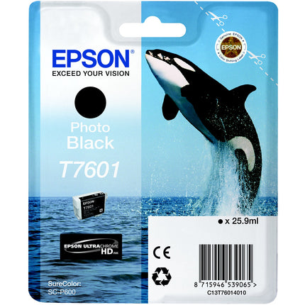 Cartouche d'encre EPSON T7601 PHOTO NOIR ORQUE