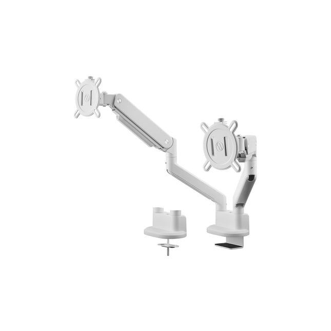 Support écran PC ONE FOR ALL Dual Arm blanc 13-35 pouces Orientable e