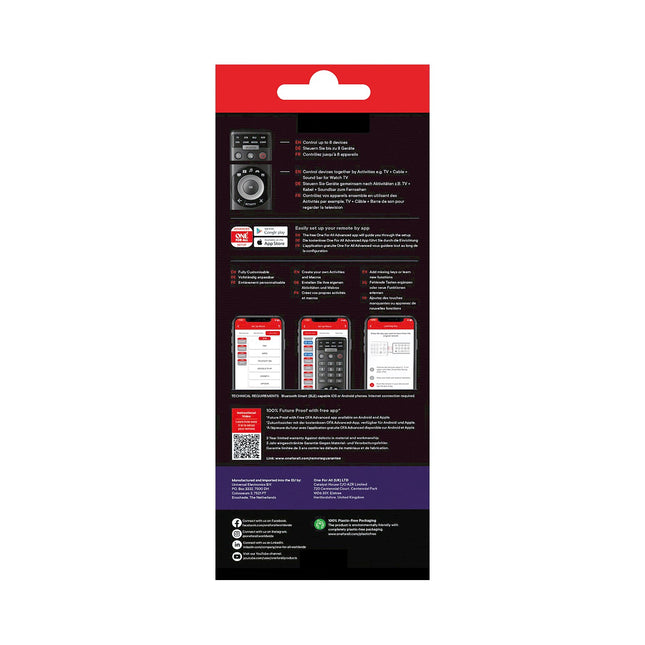 Télécommande ONE FOR ALL Universelle Smart Control Pro 8en1