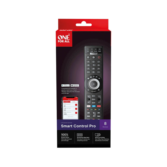 Télécommande ONE FOR ALL Universelle Smart Control Pro 8en1