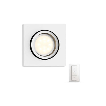 Plafonnier PHILIPS MILLISKIN Blanc + télécommande