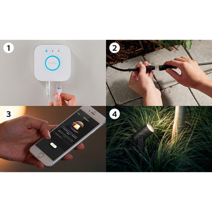 Lanterne PHILIPS Hue LILY Kit 3 Spots 8W - Anthracite