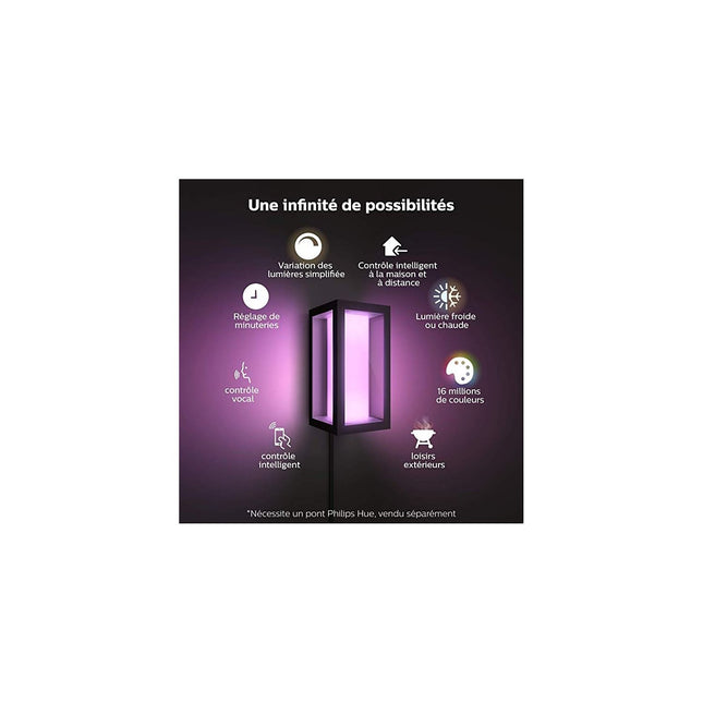 Luminaire PHILIPS HUE W&C IMPRESS basse tension Noir