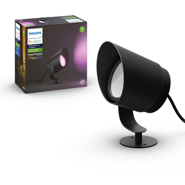 Luminaire PHILIPS HUE W&C LILY 15W Noir Ext