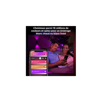Applique murale PHILIPS HUE W&C APPEAR 8W ronde Noir