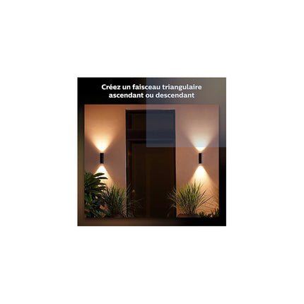 Applique murale PHILIPS HUE W&C APPEAR 8W ronde Noir