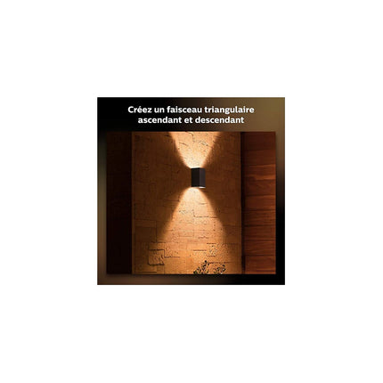 Luminaire PHILIPS HUE W&C RESONATE 8W carré Noir
