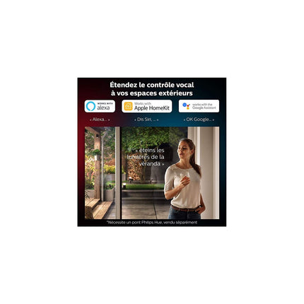 Luminaire PHILIPS HUE W&C RESONATE 8W carré Noir