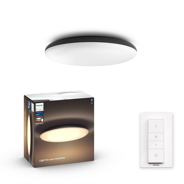 Plafonnier PHILIPS Cher Plafonnier Hue Noir+télécommande BT