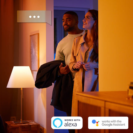Panneaux lumineux PHILIPS White Ambiance AURELLE carré blanc+tlc