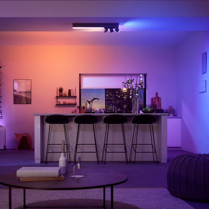 Plafonnier PHILIPS HUE W&C CENTRIS x3 Noir