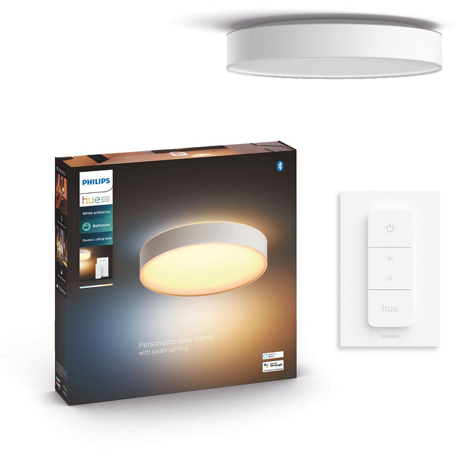 Plafonnier PHILIPS HUE Hue WA Devere L blanc 450mm IP44 SD