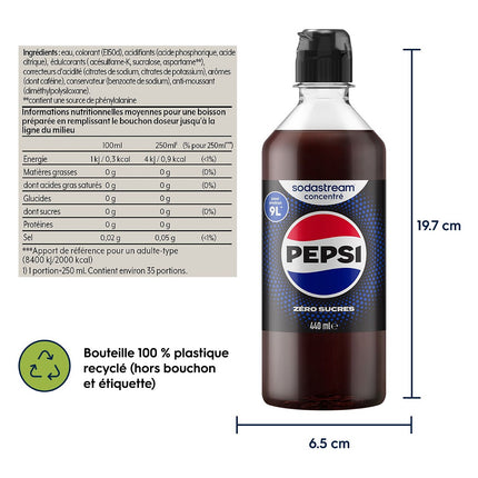 Concentré SODASTREAM PEPSI ZERO SUCRES 440ml