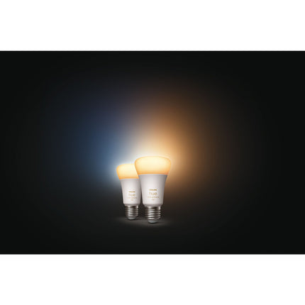 Ampoule LED connectée PHILIPS HUE White Ambiance E27 75W x2
