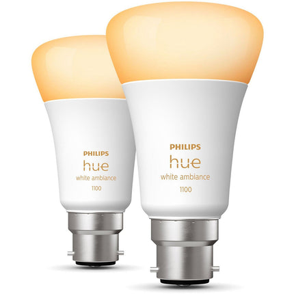 Ampoule LED connectée PHILIPS White Ambiance B22 75W x2