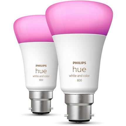 Ampoule LED connectée PHILIPS HUE W&C B22 6.5W x2