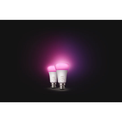Ampoule LED connectée PHILIPS HUE W&C B22 6.5W x2