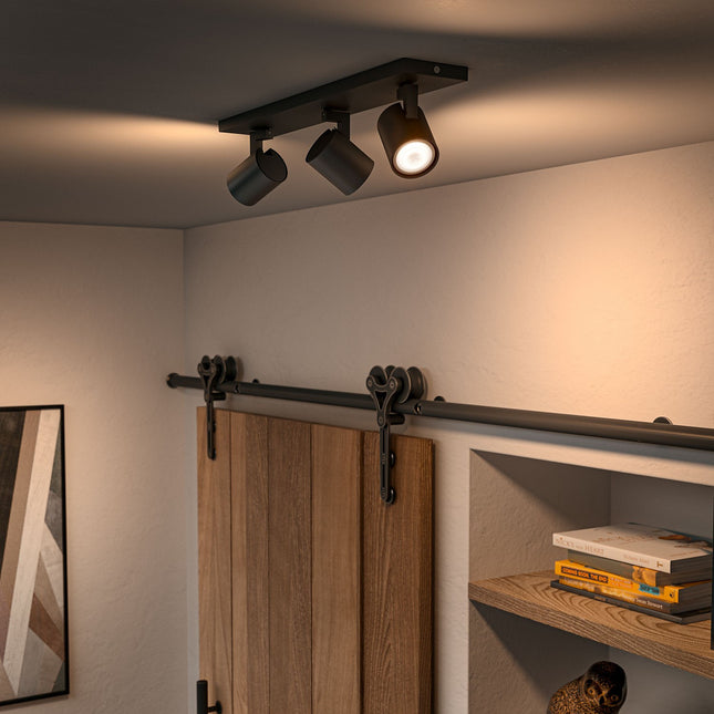 Luminaire PHILIPS HUE White Ambiance RUNNER x3 Noir+tlc