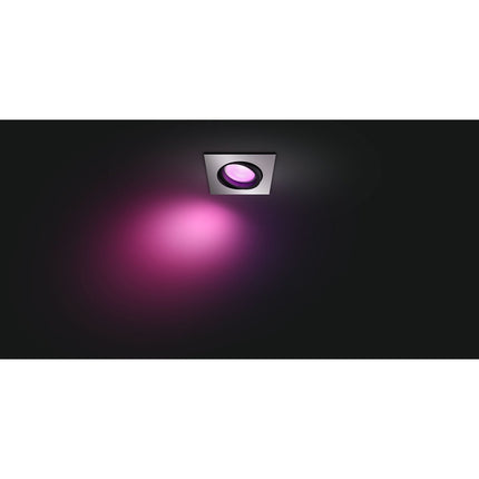 Spot PHILIPS HUE W&C CENTURA encastré 5.7W carré Alu