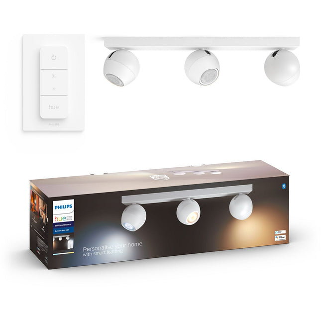 Luminaire PHILIPS HUE White Ambiance BUCKRAM x3 Blanc+tlc